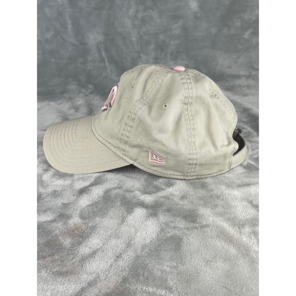 New Era 9TWENTY Cincinnati Reds Hat Women OSFM Tan Pink Excellent Floral Patch - Picture 3 of 9